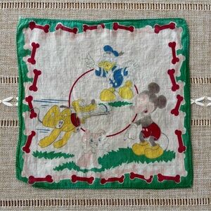Vintage Walt Disney Productions Character Handkerchief